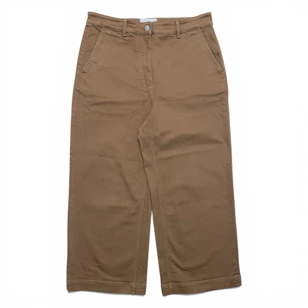 EVERLANE WOMEN’S CROPPED WIDE LEG REGULAR PANT SIZE 16 BROWN